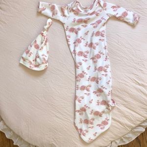 Aden & Anais Knotted Gown and Hat